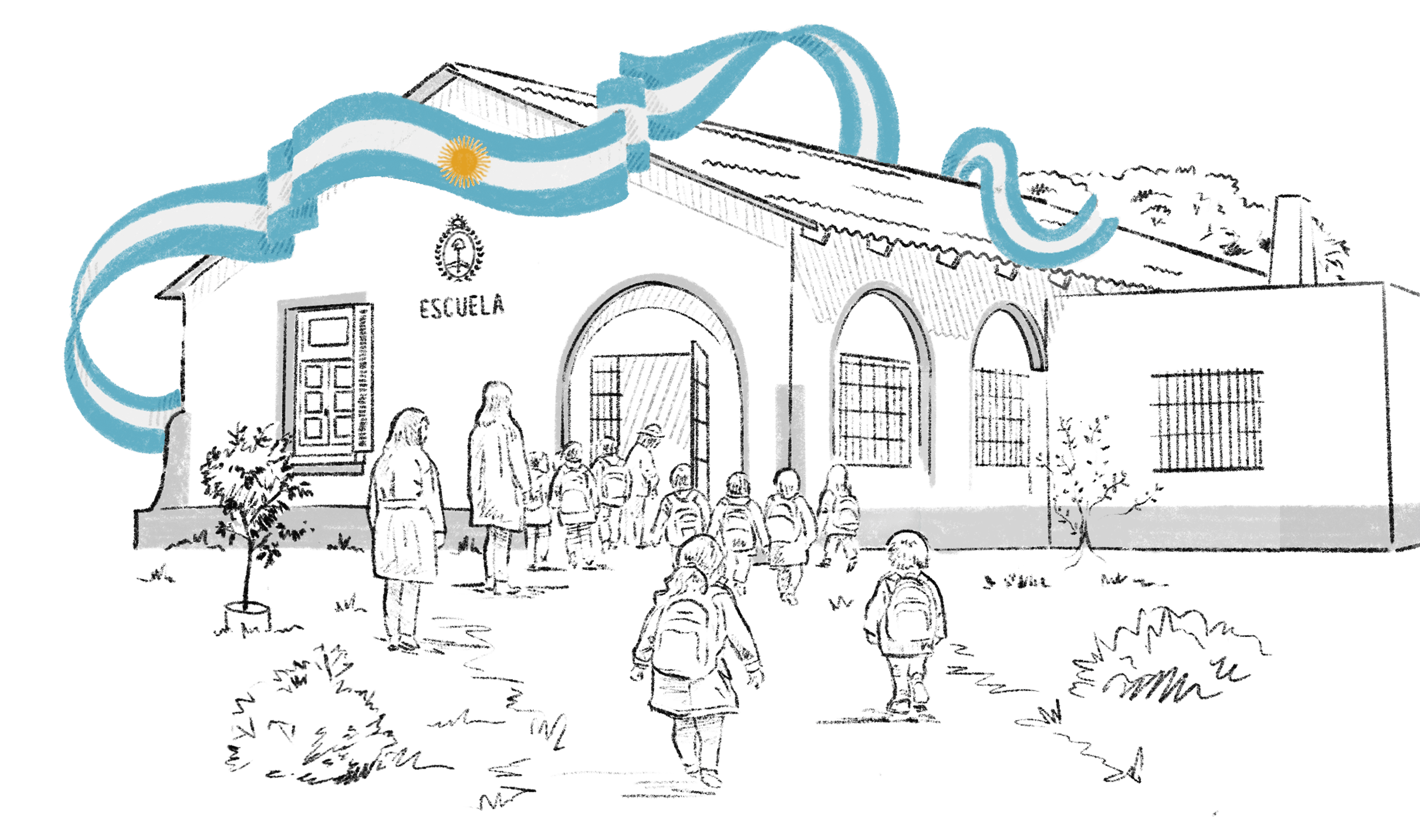 Ilustración de escuela